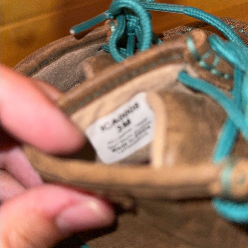 Twisted x moccasins . Kids Brown and Teal Shoes